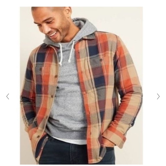 old navy hooded flannel